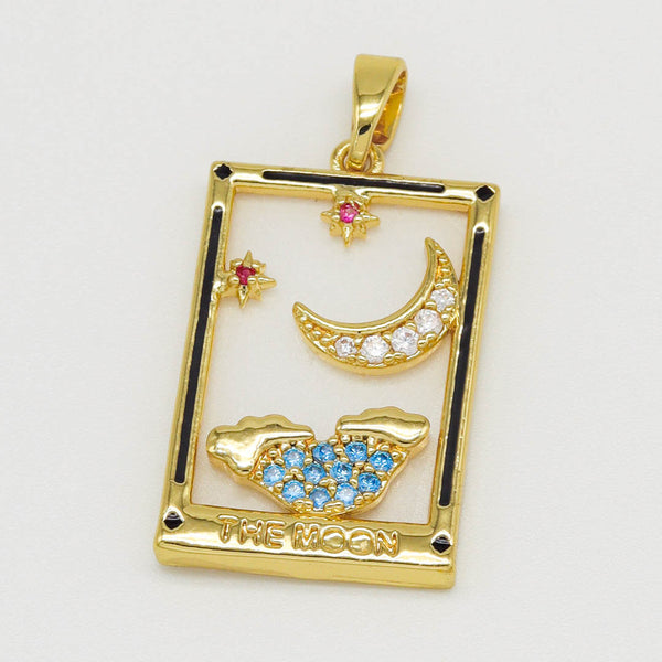 DIJE PLACA LUNA ESTRELLAS